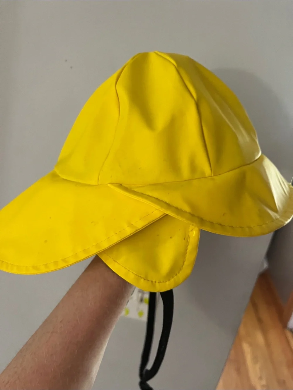 Yellow Waterproof Sun/Rain Hat with Reflective Logo
